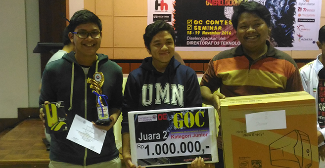 Dua Mahasiswa Sistem Komputer UMN Raih Juara di Kompetisi Overclocking Nasional Dua Mahasiswa Sistem Komputer UMN Raih Juara di Kompetisi Overclocking Nasional