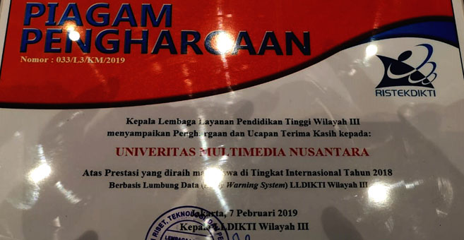 menristekdikti mohamad nasir LLDIKTI illah sailah prestasi mahasiswa kuliah kampus universitas multimedia nusantara umn universitas terbaik di jakarta