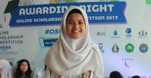 Salah satu peserta dan juga pemenang OSC 2017 di UMN yaitu Anggi Ramita Dewi