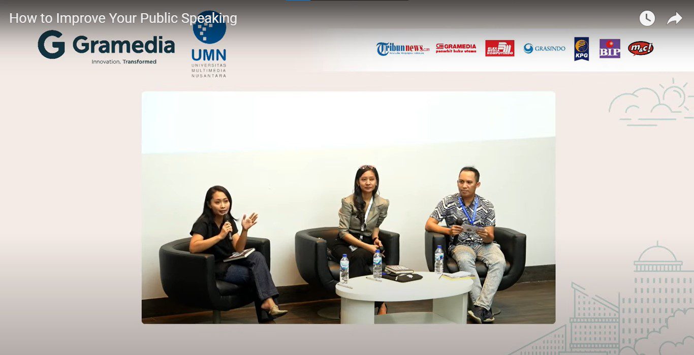 The UMN Library and Gramedia Holds a Public Speaking Talkshow