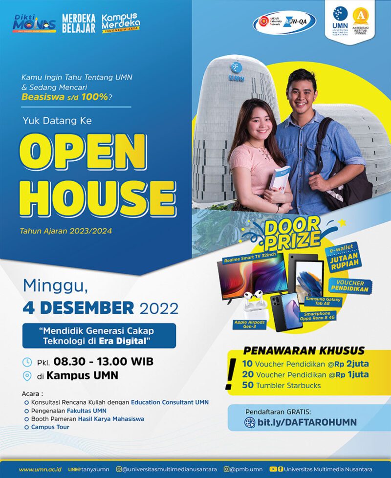 Open House UMN 4 Desember 2022 Universitas Multimedia Nusantara