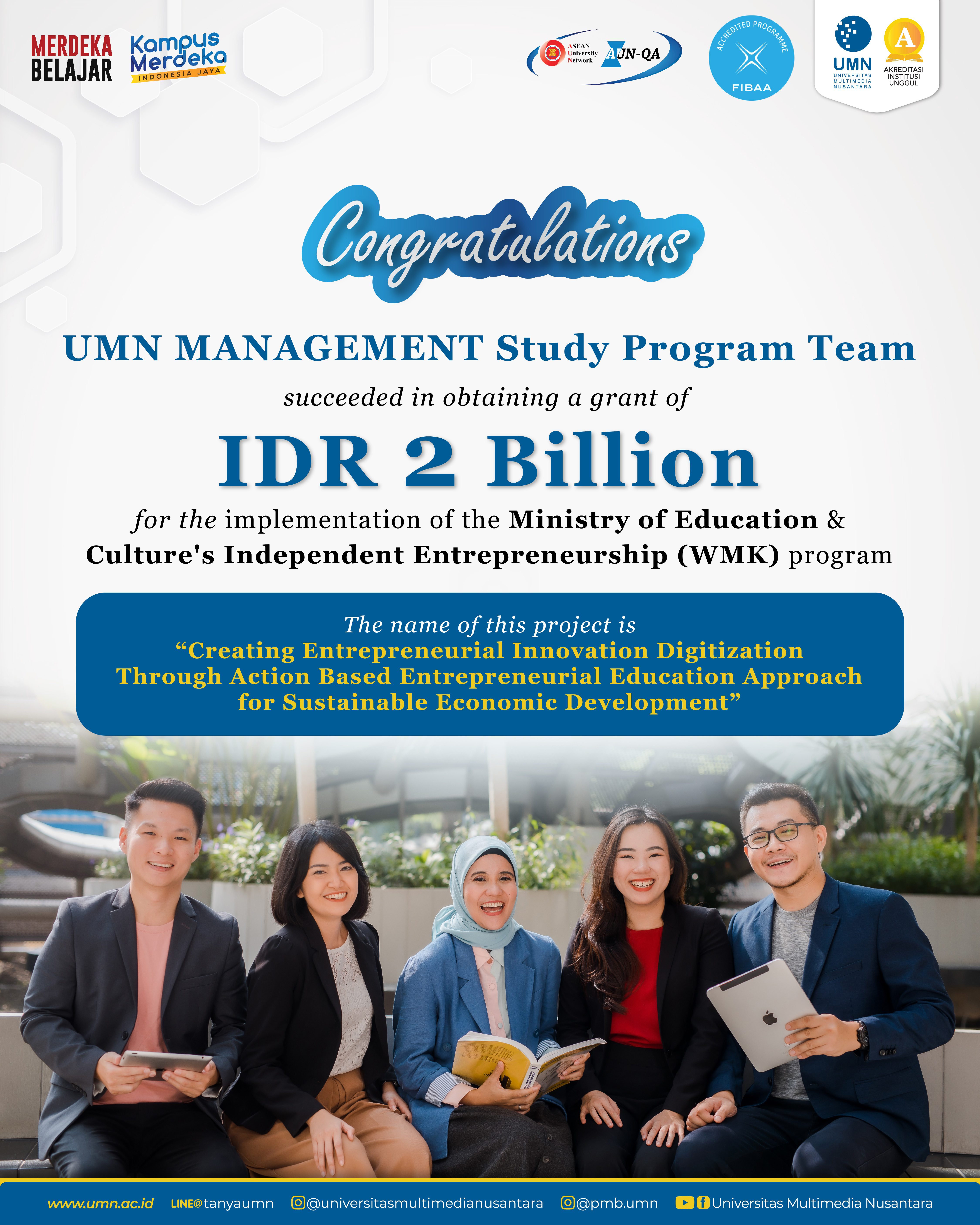 UMN's Management Study Program Receives a 2 Billion Grant Fund