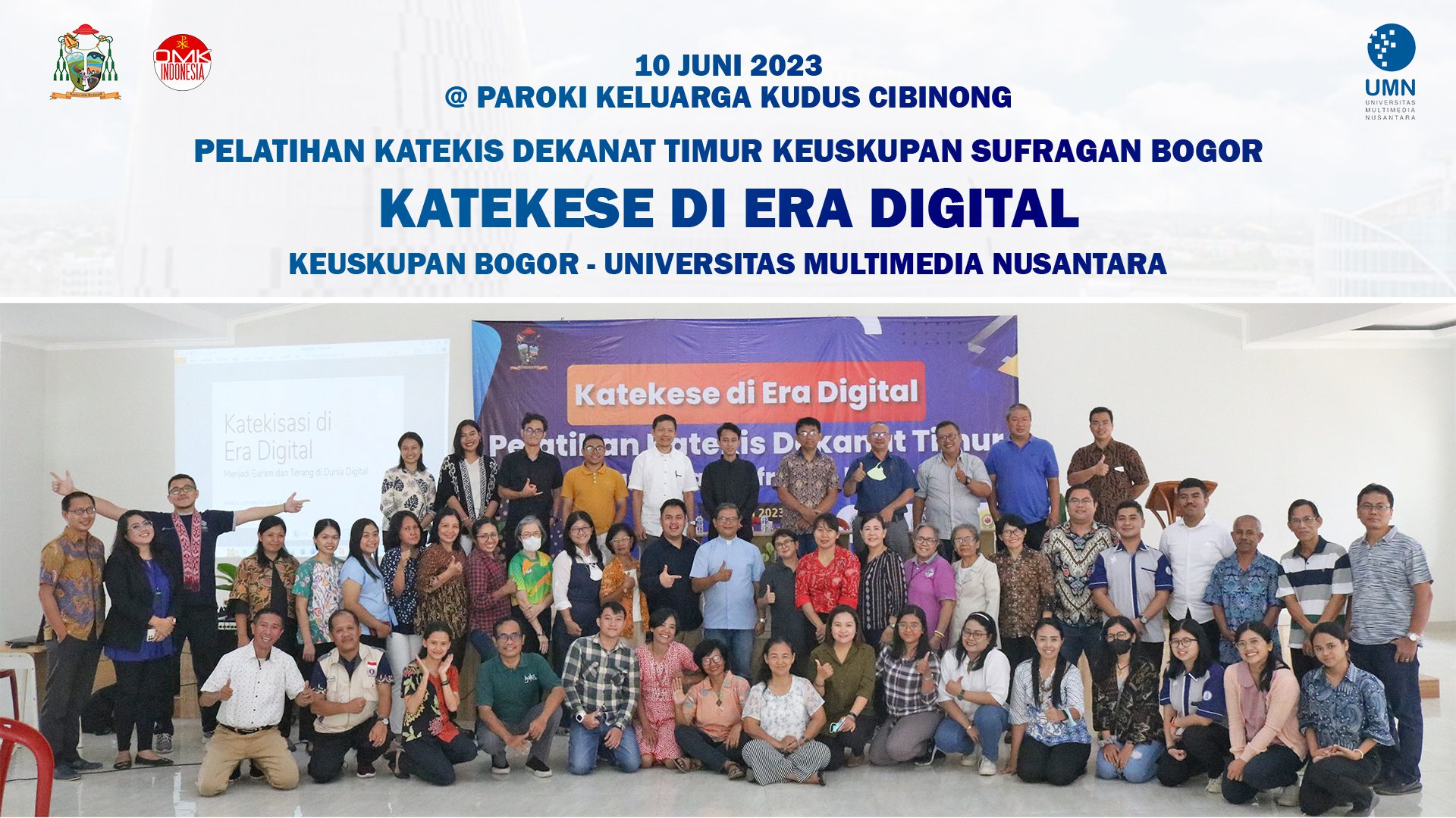 50 Catechists of the Eastern Deanery of Bogor Diocese Learn Digital Blessing Skills with UMN Communication Lecturer Team