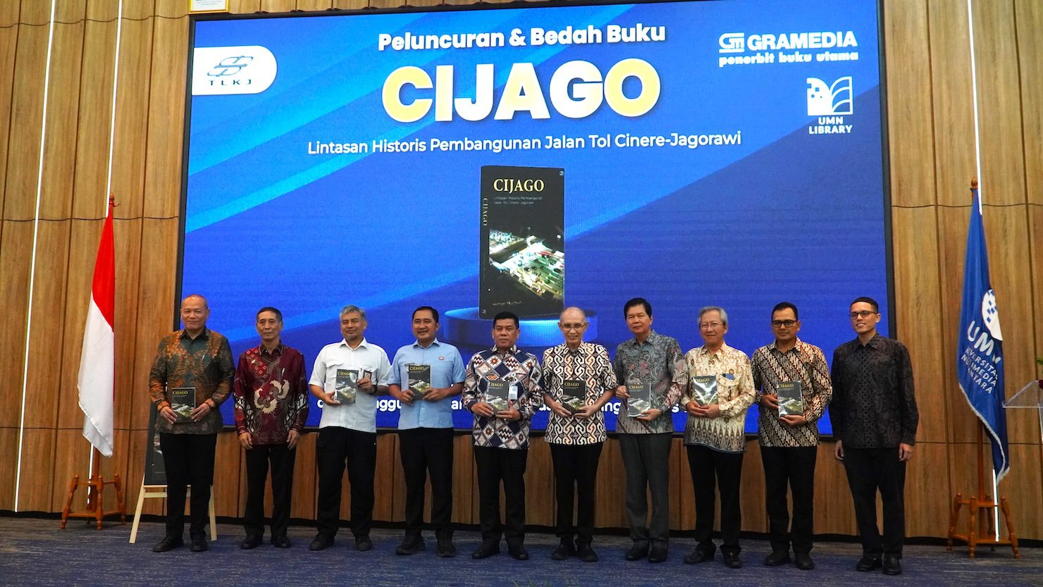 UMN, PT TLKJ, dan Gramedia Pustaka Utama Luncurkan Buku CIJAGO: Lintasan Historis Pembangunan Jalan Tol Cinere–Jagorawi