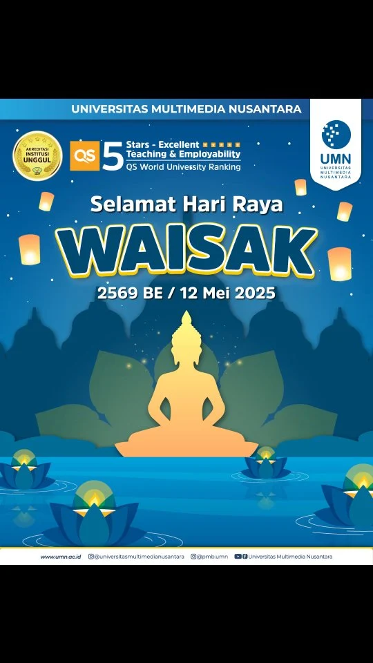Pada Hari Waisak ini, mari kita merenung dan menebarkan cinta kasih, kedamaian, dan welas asih kepada semua makhluk.✨

#universitasmultimedianusantara #WaisakPenuhDamai #KasihSayangUniversal #SelamatHariWaisak #BuddhaDharmaSangha