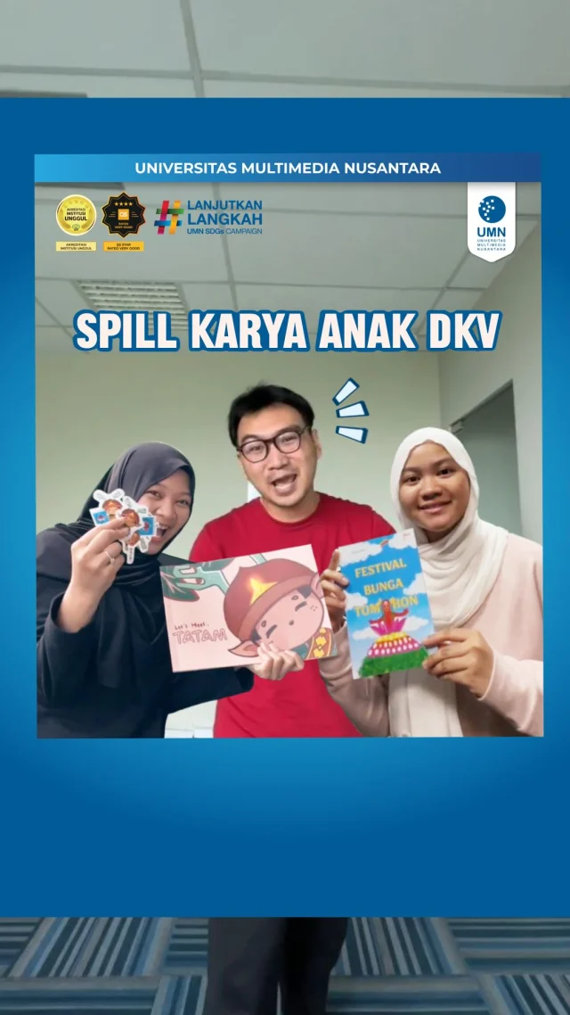 KALIAN MASIH NGIRA DKV ITU CUMA GAMBAR DOANG?! 🎨 Eitss… jangan salah! DKV di UMN tuh luas banget dan seruuu parah! 😆

💥 Bikin maskot
📕 Desain buku
🎮 Sampe bikin game juga ada!
Jadi… DKV bukan soal pensil & kertas doang yaaa~

Kalo kamu kreatif dan suka tantangan, DKV UMN bisa jadi tempat kamu berkembang maksimal!

Yuk, kenalan lebih jauh sama fakultas dan program studi pilihanmu di UMN. See you, Sahabat UMN!🙌✨

——— 

Instagram: @universitasmultimedianusantara
TikTok: @join.umn
Youtube: Universitas Multimedia Nusantara
Informasi & Pendaftaran: www.umn.ac.id 
Whatsapp: +62 888 729 730

#SahabatUMN#DKVUMN#DesainKomunikasiVisual #UMN #LifeAtUMN#UniversitasMultimediaNusantara#LanjutkanLangkah #KuliahKreatif#KuliahEfektif