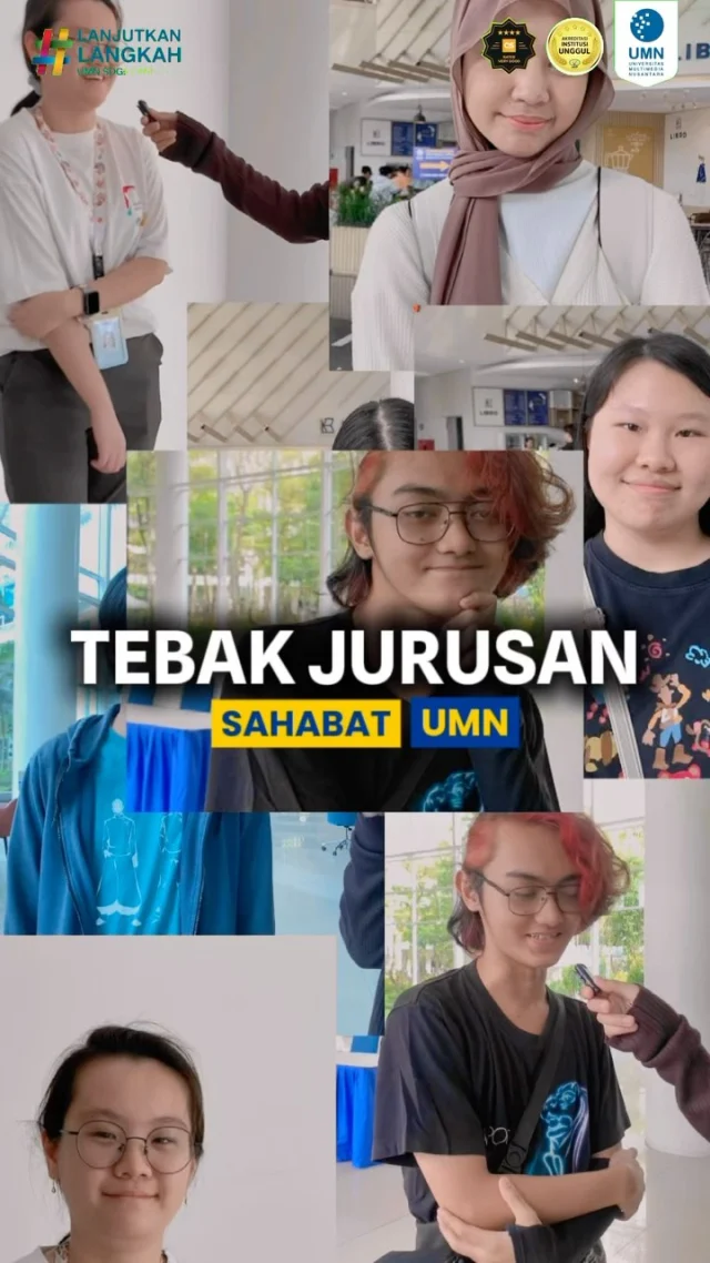 Tebak jurusan Sahabat UMN! kira-kira tebakannya pada bener ga yaa⁉️😆🤔

Yuk, kenalan lebih jauh sama fakultas dan program studi pilihanmu di UMN. See you, Sahabat UMN!🙌✨

——— 

Instagram: @universitasmultimedianusantara
TikTok: @join.umn
Youtube: Universitas Multimedia Nusantara
Informasi & Pendaftaran: www.umn.ac.id 
Whatsapp: +62 888 729 730

#SahabatUMN#TebakJurusan#LifeAtUMN#UniversitasMultimediaNusantara#LanjutkanLangkah #KuliahSeru#KuliahEfektif